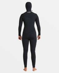 4/3mm Salty Dayz Natural Upcycler GBS Chest Zip Hooded Wetsuit - Black