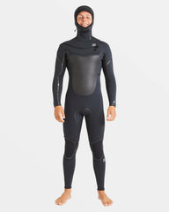 5/4mm Absolute Natural+ Upcycler Welded Chest Zip Hooded Wetsuit - Bla
