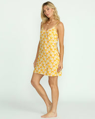 90's Babe Mini Dress - Golden Peach