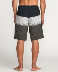 All Day Stripe Pro Performance 20" Boardshorts - Pewter