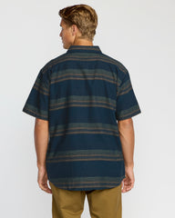 All Day Stripe Short Sleeve Shirt - Midnight