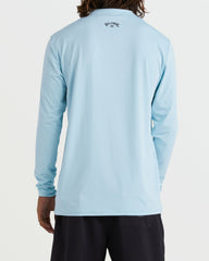 All Day Wave Loose Fit Long Sleeve Surf Tee - Coastal Blue