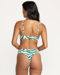 All The Waves Hi Maya Bikini Bottom - Evergreen