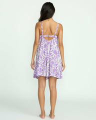 Beach Vibes Print Cover-Up - Paradise Purple