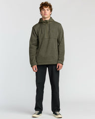 A/Div Boundary Hooded Half-Zip Pullover - Military Heather