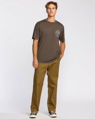 Coiled Premium Wave Wash Short Sleeve T-Shirt - Dark Brown