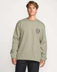 Compass Crew Sweatshirt - Sage Heather