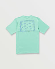 Crayon Wave Loose Fit Short Sleeve Surf Tee - Bermuda