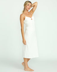 Crystal Clear Midi Dress - Salt Crystal