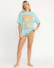 Daylight Blooms Tee - Misty Blue