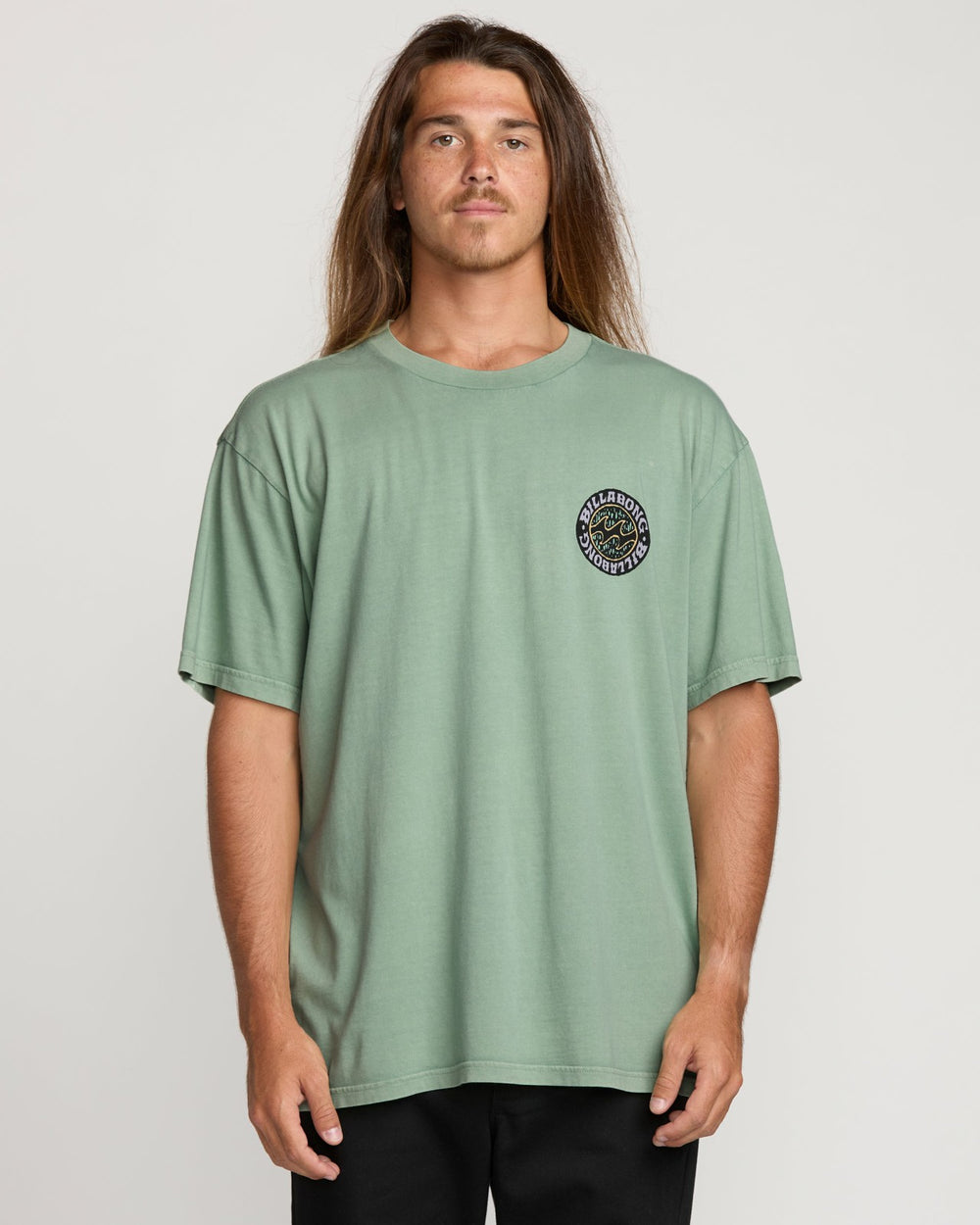 Decal Regular Wave Wash Tee - Mist Green