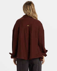 Everytime Oversized Shacket - Choc Chip