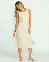 Eyelet Sun Midi Dress Beach Coverup - Whitecap