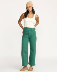 Free Fall High-Waist Pants - Evergreen