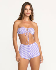 Josie Summer Hi Yarn Dyed Drew Bandeau Bikini Top - Purple Punch