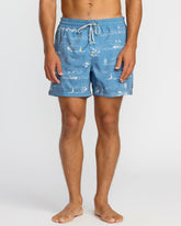 Lineup Laybacks 16" Trunks - Steel Blue