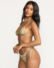 Lost On You Mini Slide Triangle Bikini Top - Green Tea