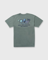Roll Premium Wave Wash Short Sleeve Tee - Dark Slate