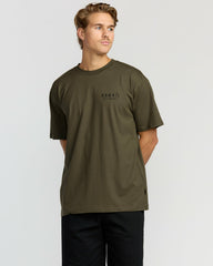 Skull Wave Hi Regular Short Sleeve T-Shirt - Military