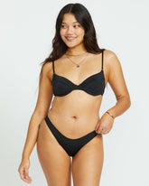 Sol Searcher Morgan Underwire Bikini Top - Black Pebble