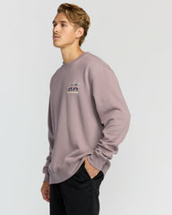 Split The Peak Crewneck Sweatshirt - Purple Ash
