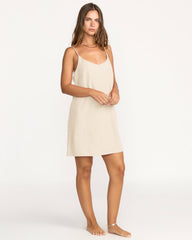 Summer Love Mini Slip Dress - Salt Crystal