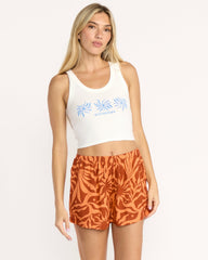 Sun Fade Printed Shorts - Orange Squeeze