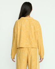 Sun Palm Terry Pullover Sweatshirt - Gold Coast
