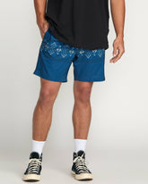 Surftrek Elastic Submersible 17" Hybrid Shorts - Deep Blue