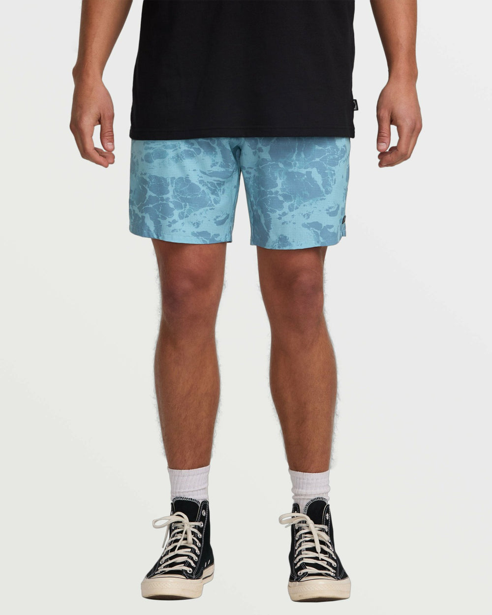 Surftrek Perforated Elastic 17" Hybrid Shorts - Glacier Blue