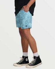 Surftrek Perforated Elastic 17" Hybrid Shorts - Glacier Blue