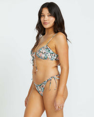 Sweet Fields Tie Side Tanga Bikini Bottom - Multi