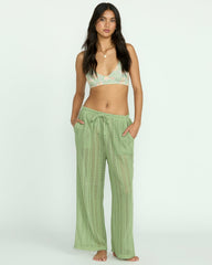 Tropic Beach Cover-Up Pants - Pistachio
