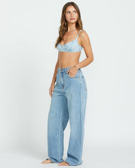 Washed By The Sun Denim Pants - Cali Blue