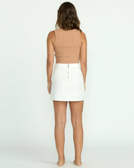 Wave Washed Skirt - Salt Crystal