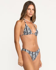 Wave Watcher Multi Triangle Bikini Top - Black White