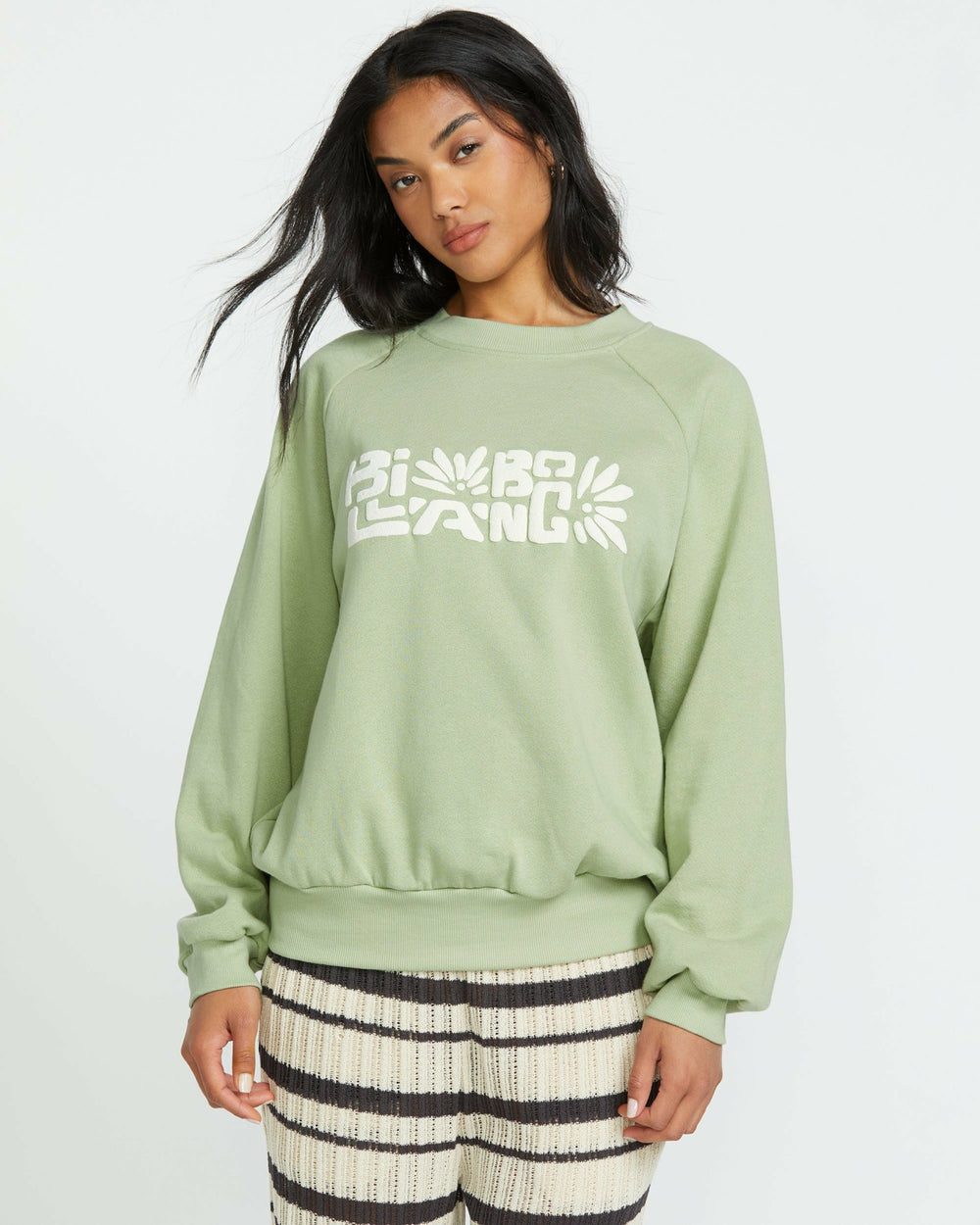 The Waves Crew Sweatshirt - Pistachio