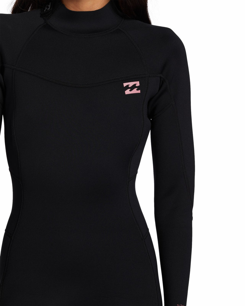 3/2mm Foil Flatlock Back Zip Wetsuit - Black