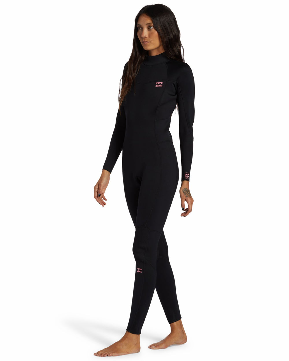 3/2mm Foil Flatlock Back Zip Wetsuit - Black
