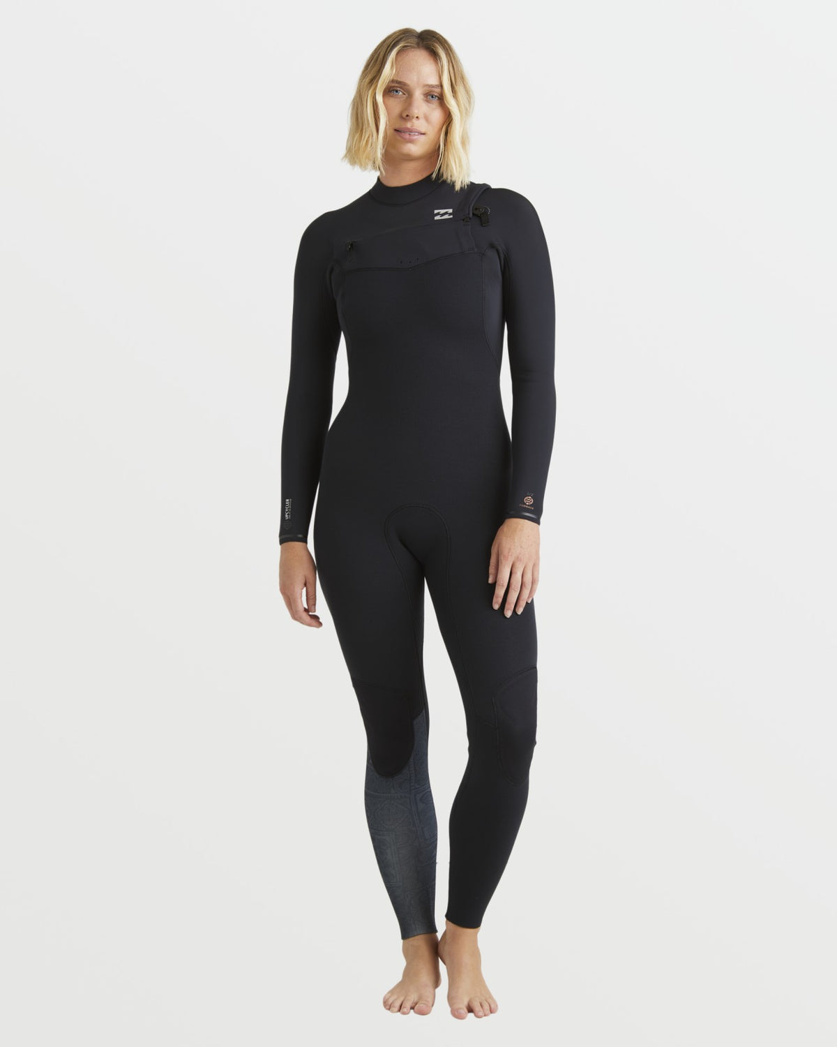 3/2mm Furnace Natural GBS Chest Zip Fullsuit - Black Tiki