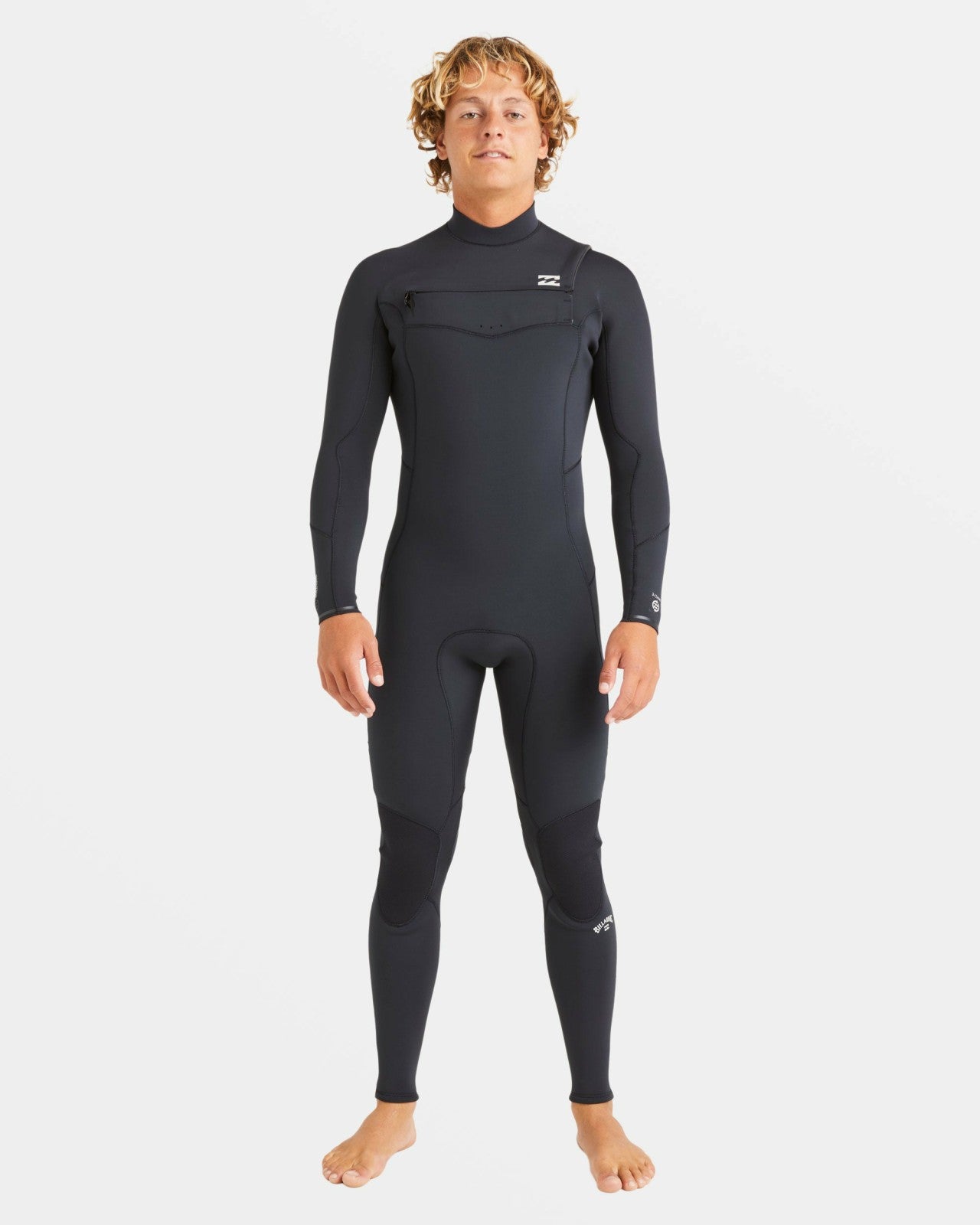 4/3mm Absolute Natural Upcycler GBS Chest Zip Wetsuit - Black