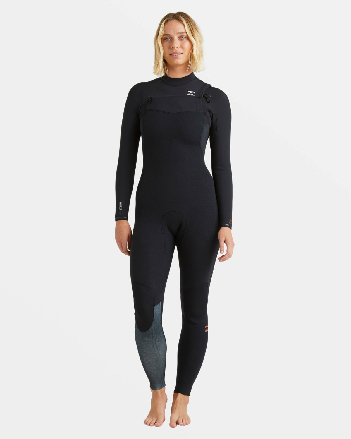 4/3mm Furnace Natural GBS Chest Zip Fullsuit - Black Tiki
