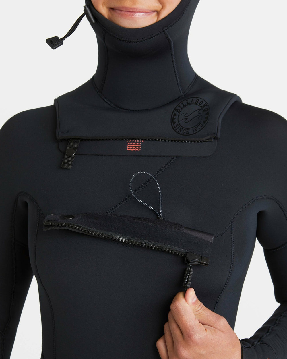 4/3mm Salty Dayz Natural Upcycler GBS Chest Zip Hooded Wetsuit - Black