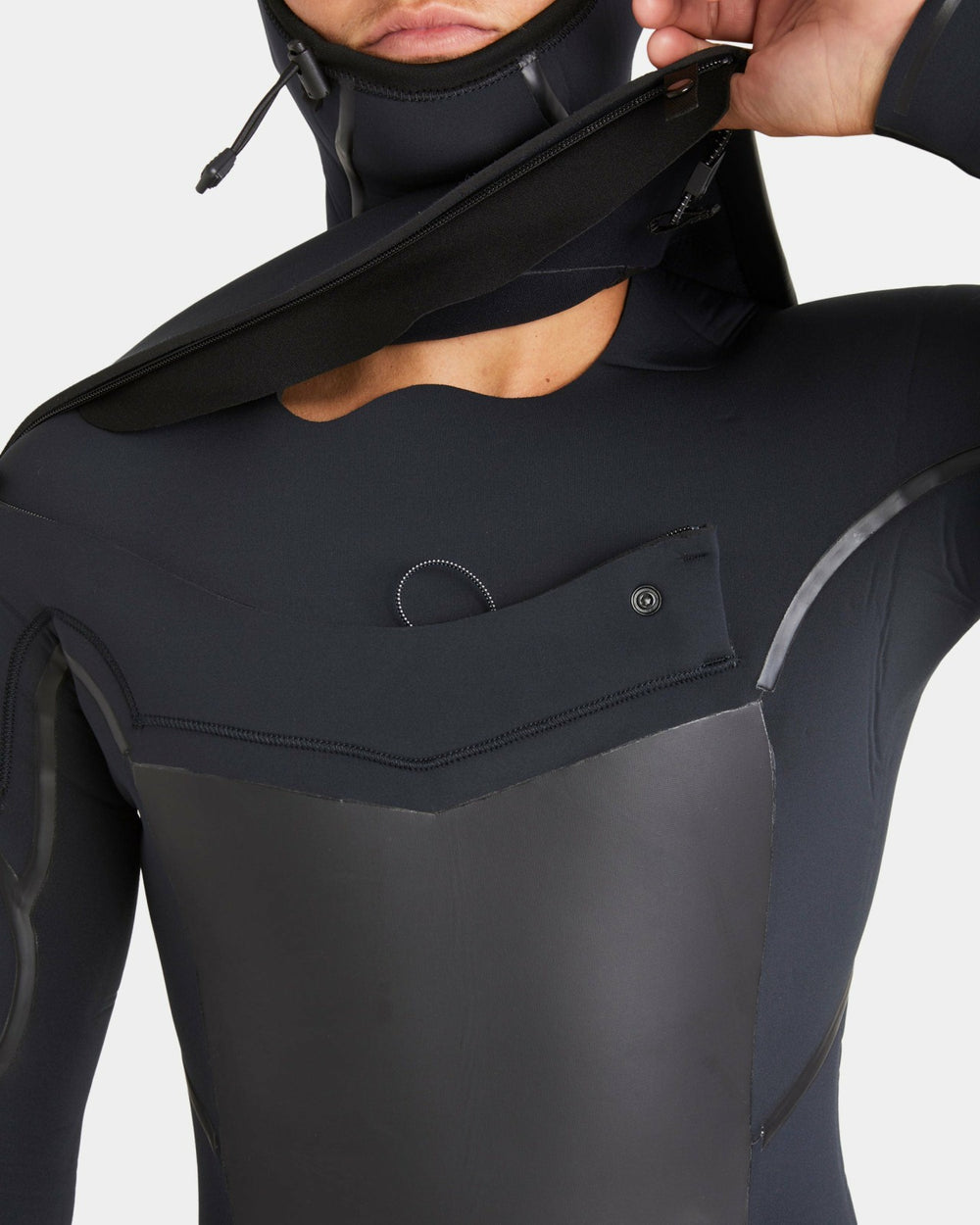 5/4mm Absolute Natural+ Upcycler Welded Chest Zip Hooded Wetsuit - Bla