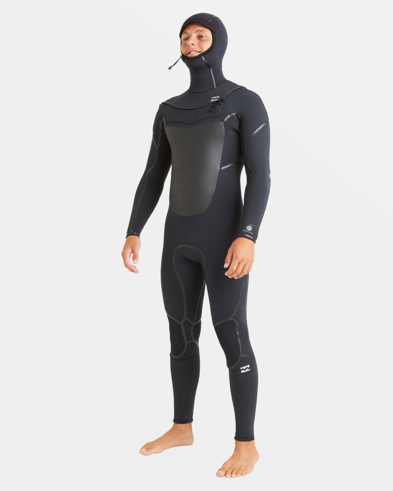 5/4mm Absolute Natural+ Upcycler Welded Chest Zip Hooded Wetsuit - Bla
