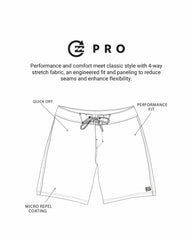 73 Pro Performance 18" Boardshorts - Dusty Pink