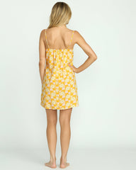 90's Babe Mini Dress - Golden Peach