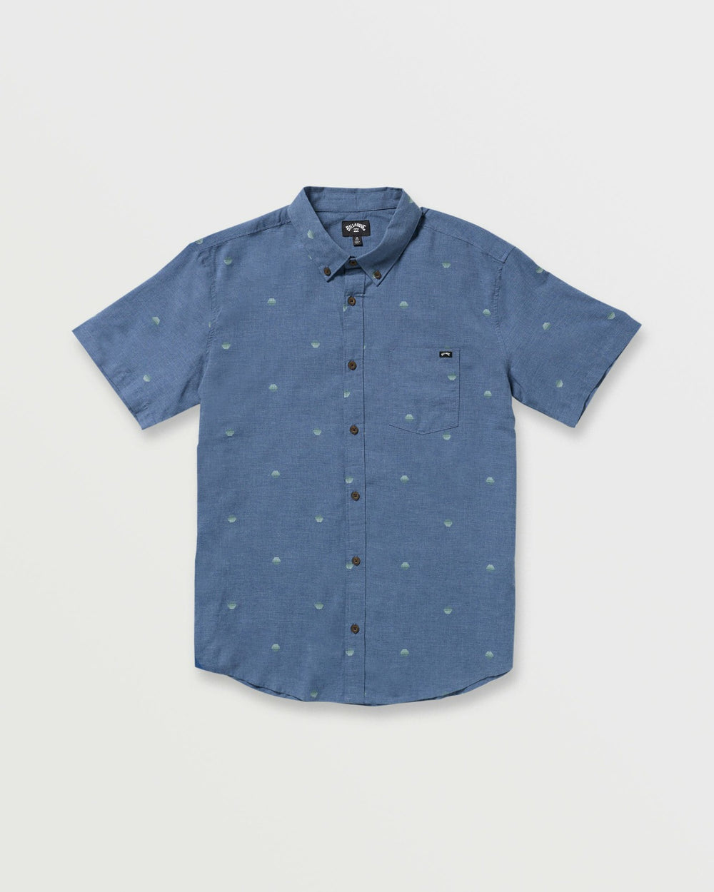 All Day Jacquard Short Sleeve Shirt - Deep Blue