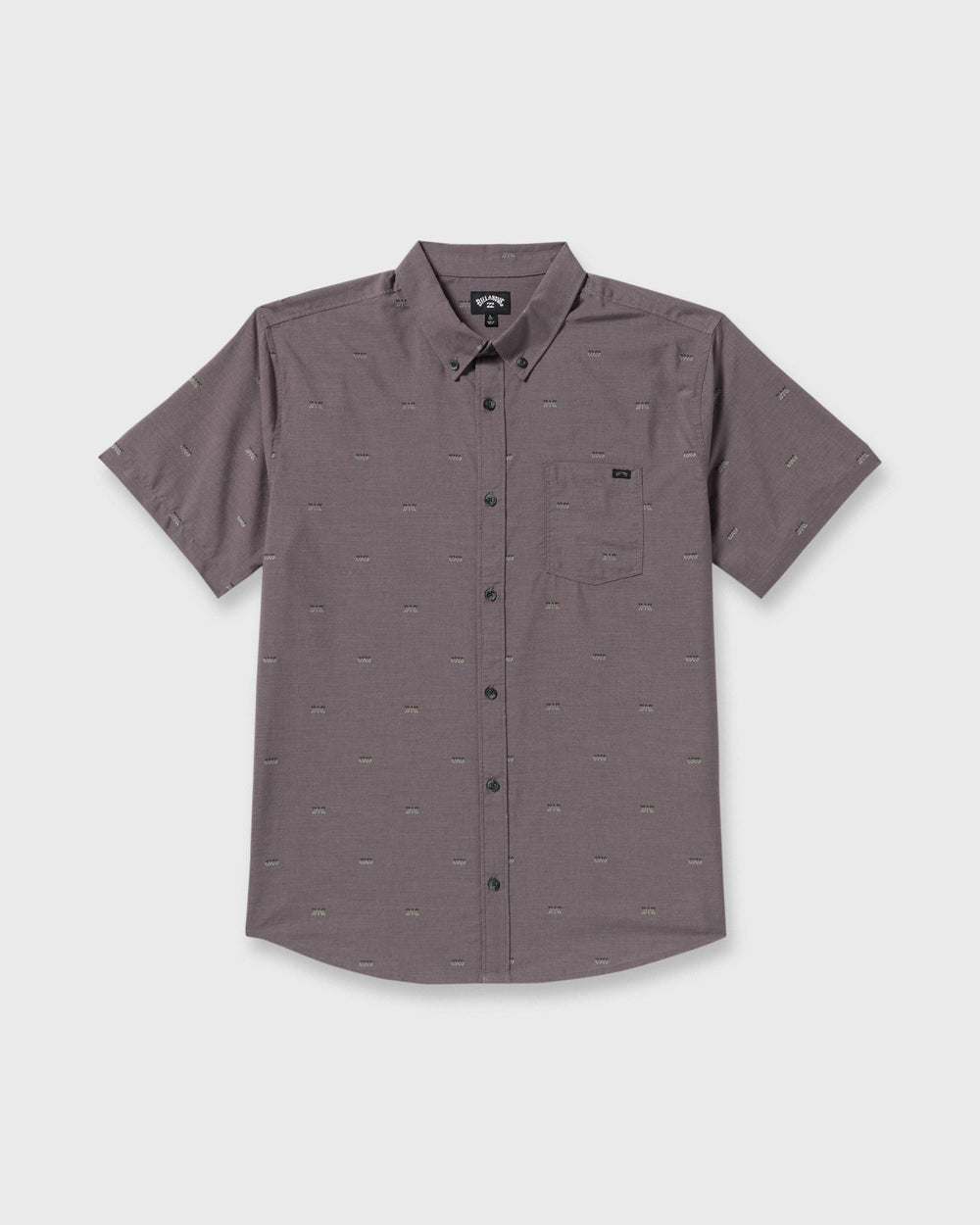 All Day Jacquard Short Sleeve Shirt - Gray Violet