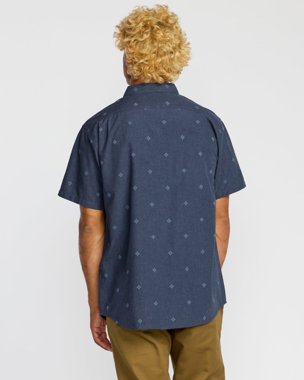 All Day Jacquard Short Sleeve Shirt - Midnight